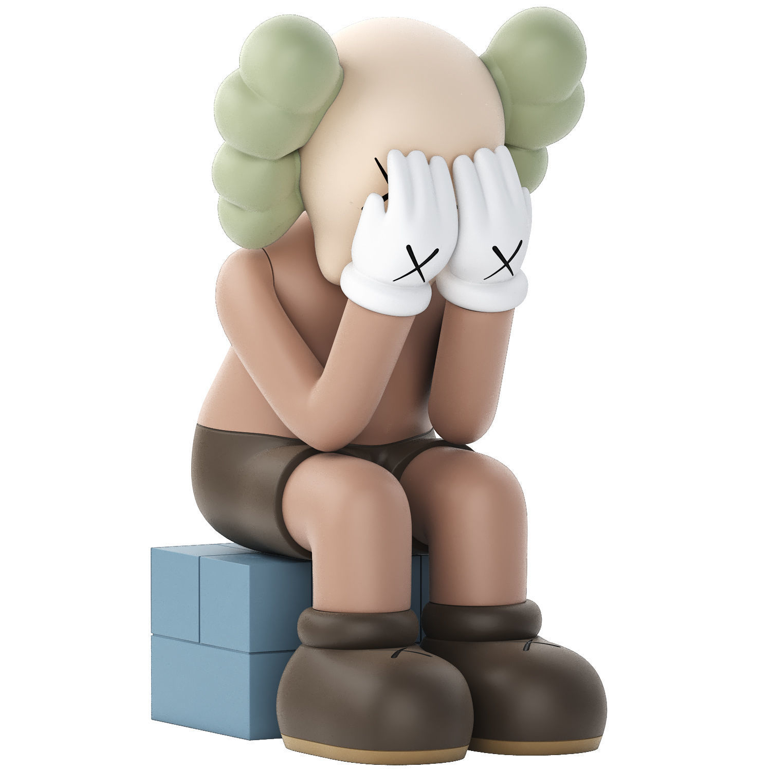 kaws passing through open edition vinyl figure 3D model_2