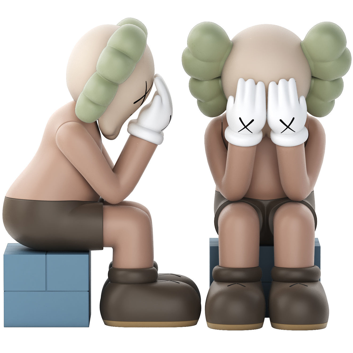 kaws passing through open edition vinyl figure 3D model_3