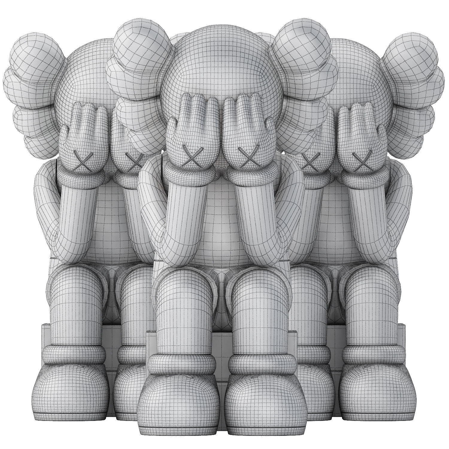 kaws passing through open edition vinyl figure 3D model_6