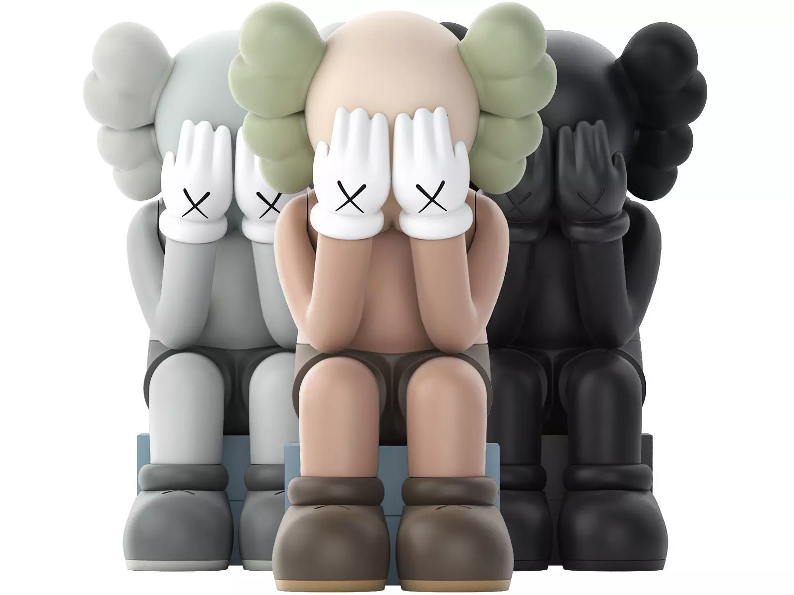 kaws passing through open edition vinyl figure 3D model_0