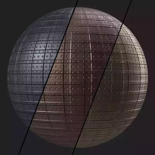 Metal Materials 64- Metal panels By Painting - Pbr 4k Seamless