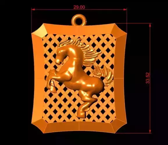 Horse Neck Pendant Code-ANM012