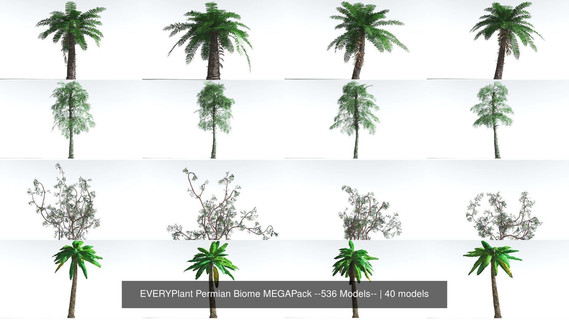 EVERYPlant Permian Biome MEGAPack --536 Models-- 3D Model Collection_2
