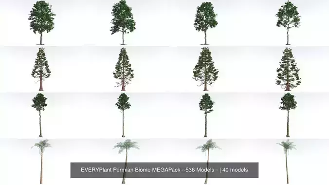 EVERYPlant Permian Biome MEGAPack --536 Models-- 3D Model Collection