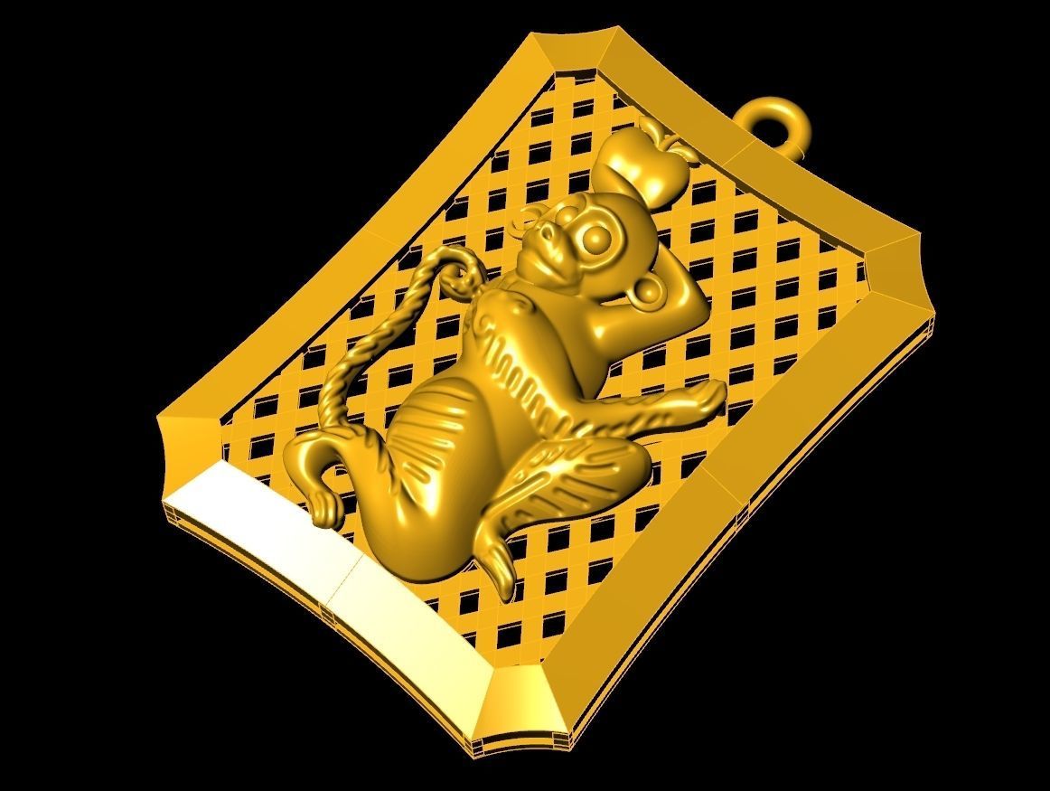 Neck Pendant Code-ANM016 3D print model_1