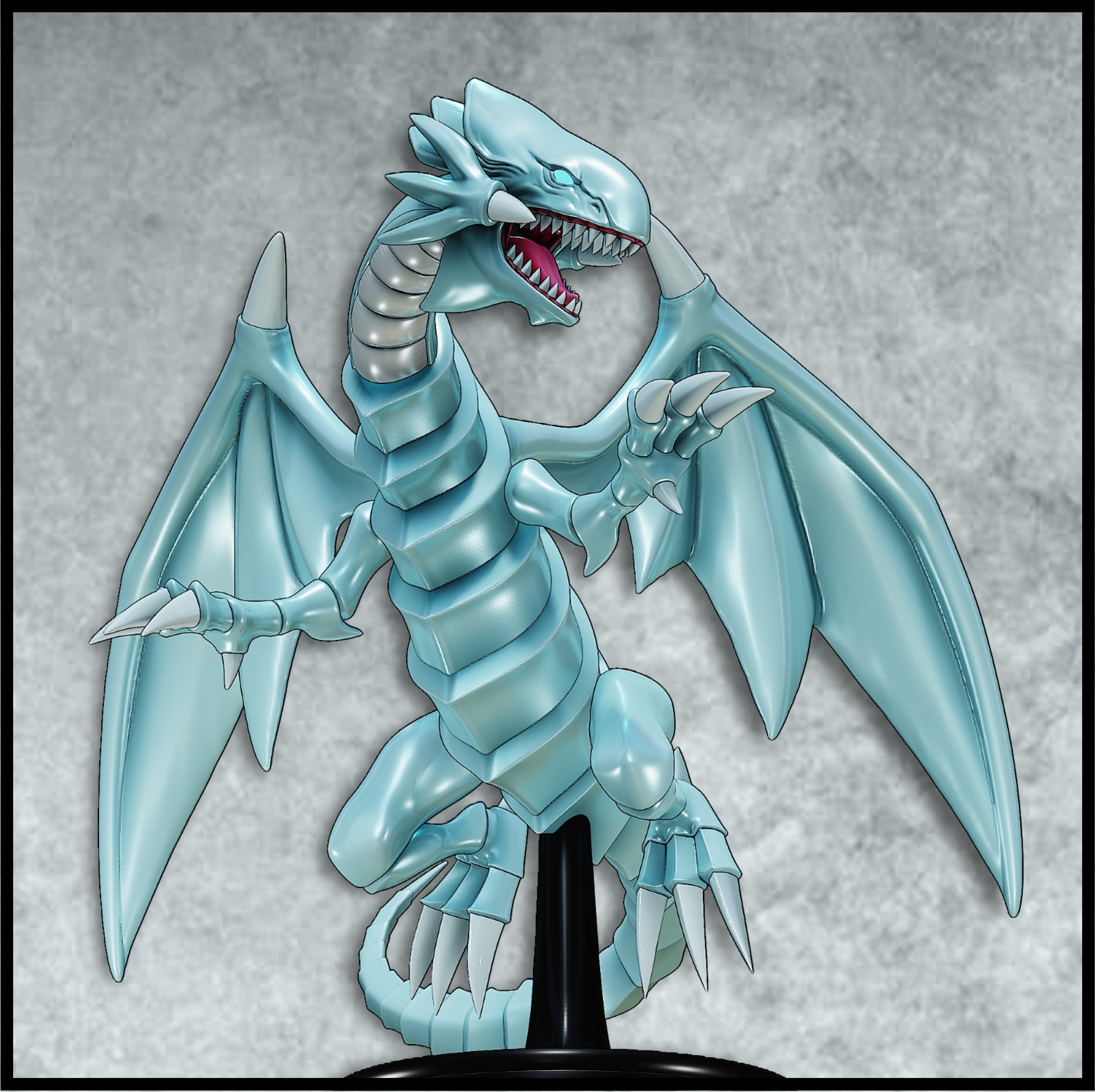BLUE-EYES WHITE DRAGON FIGURE 1 - YUGIOH 3D print model_8
