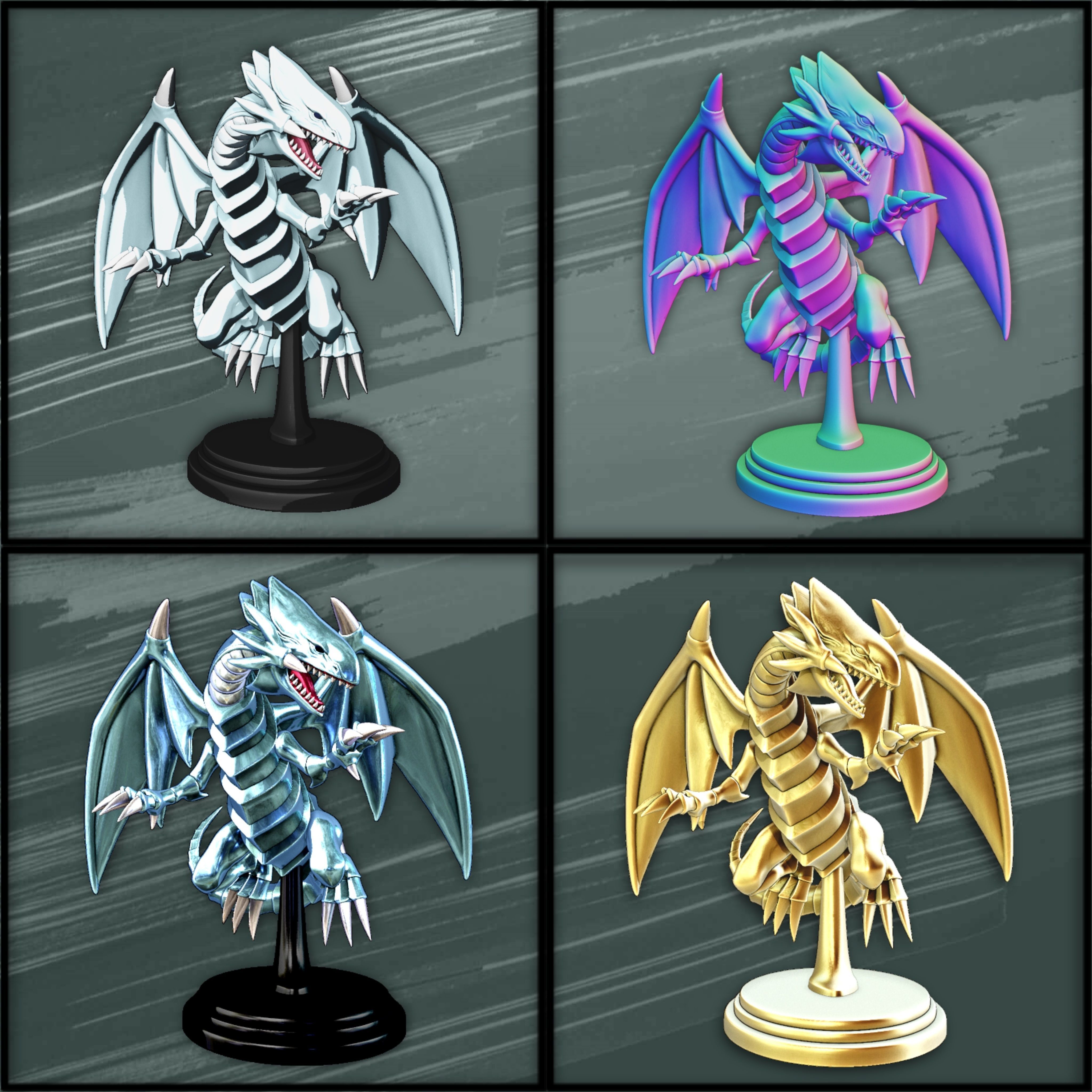 BLUE-EYES WHITE DRAGON FIGURE 1 - YUGIOH 3D print model_4