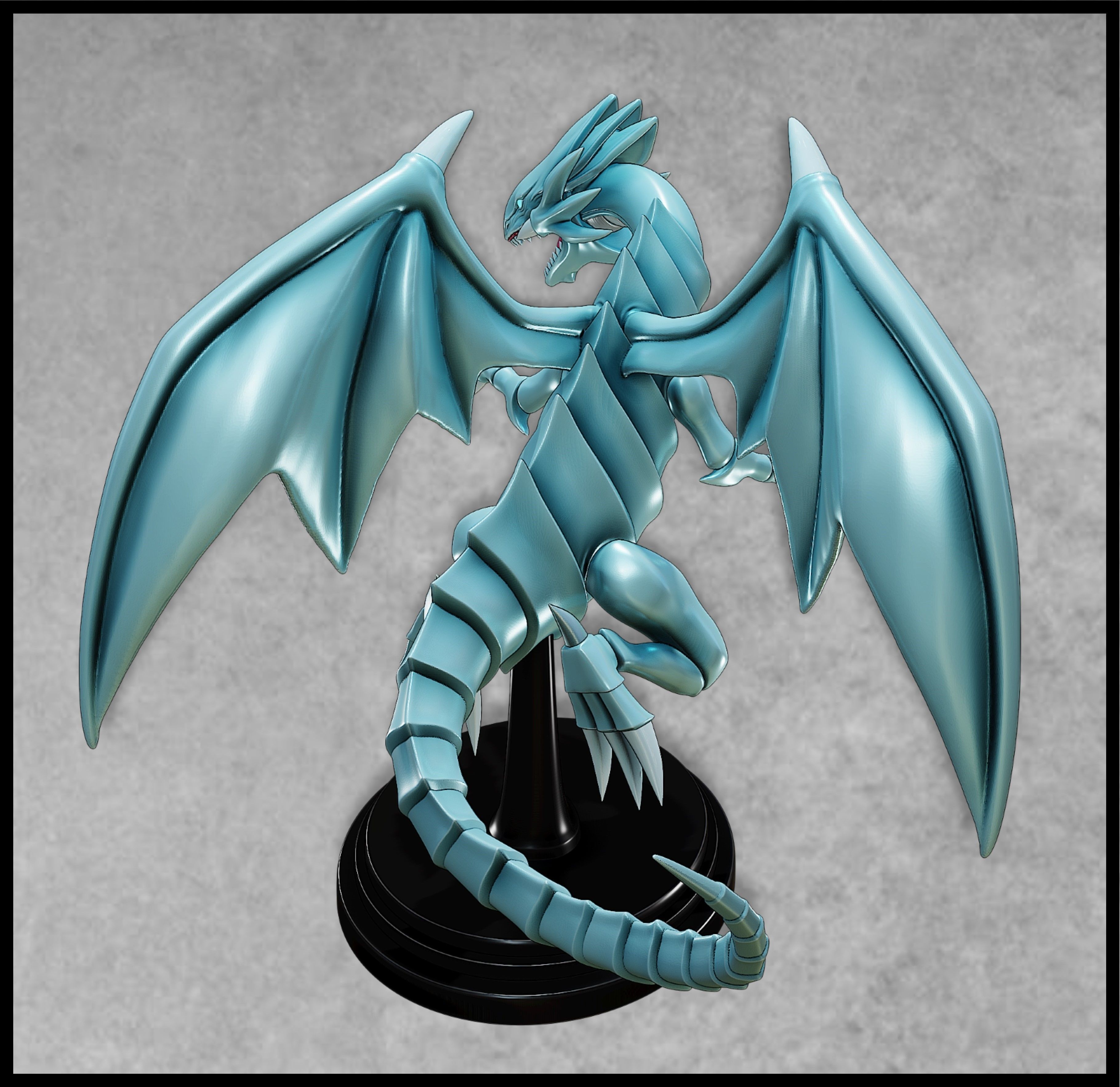 BLUE-EYES WHITE DRAGON FIGURE 1 - YUGIOH 3D print model_9