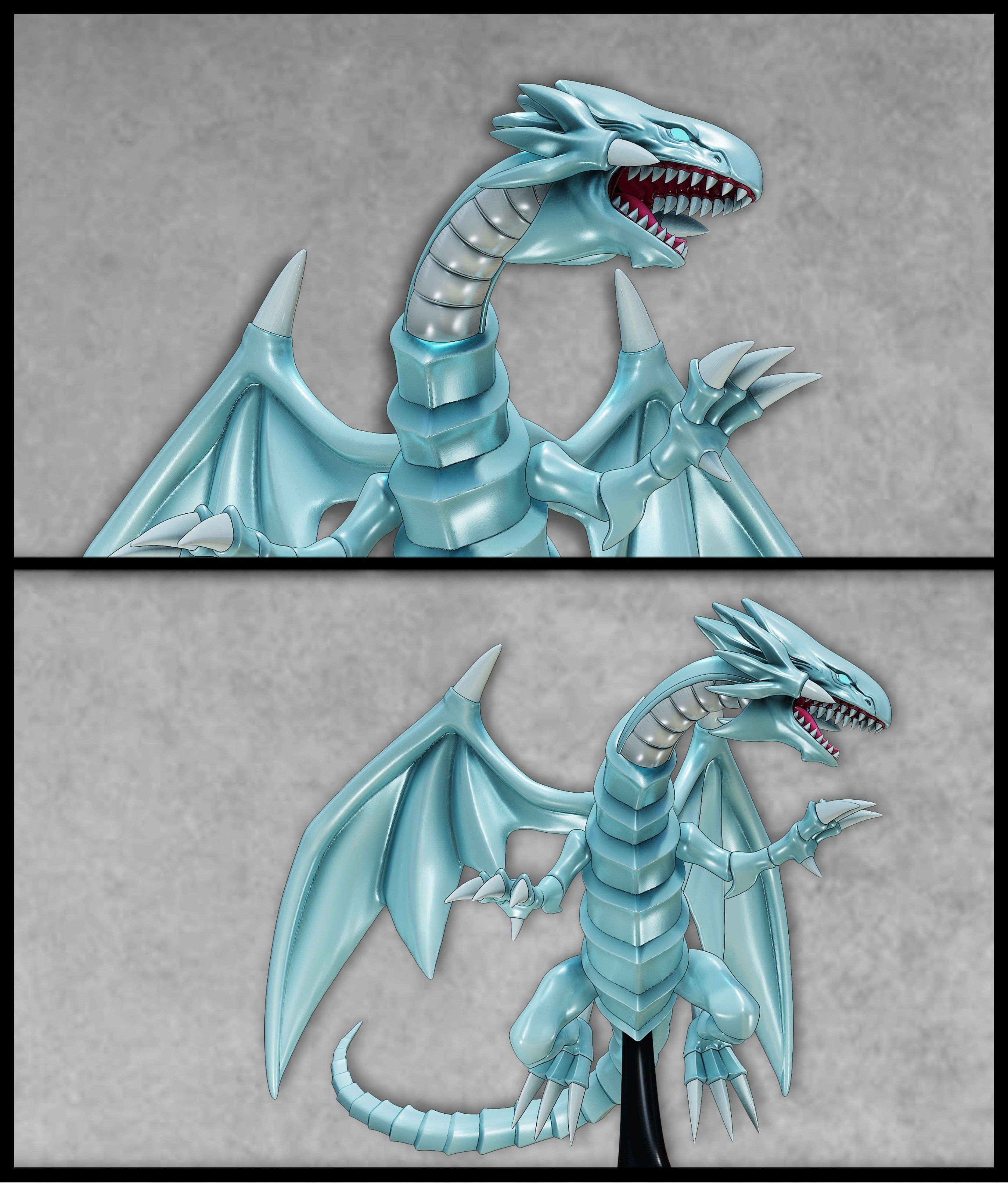 BLUE-EYES WHITE DRAGON FIGURE 1 - YUGIOH 3D print model_10