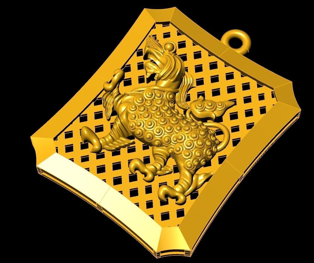 Neck Pendant Code-ANM019 3D print model_1