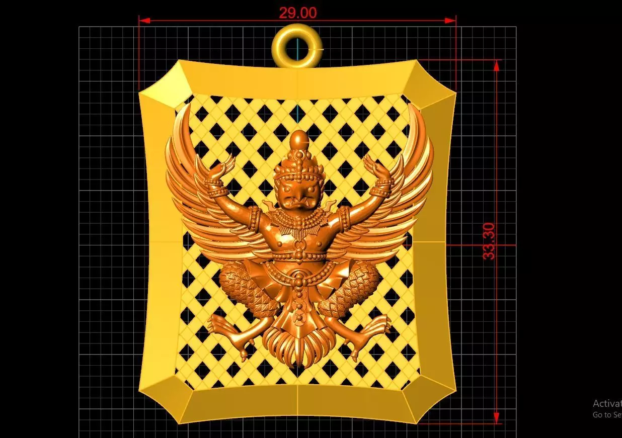 Neck Pendant Code-ANM022 3D print model