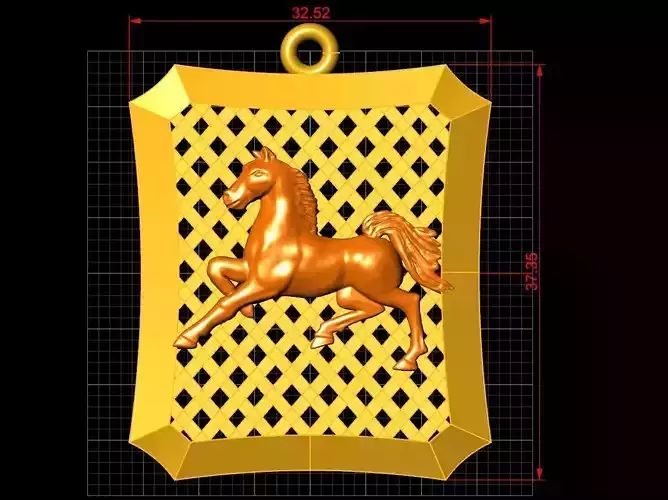 Horse Neck Pendant Code-ANM024