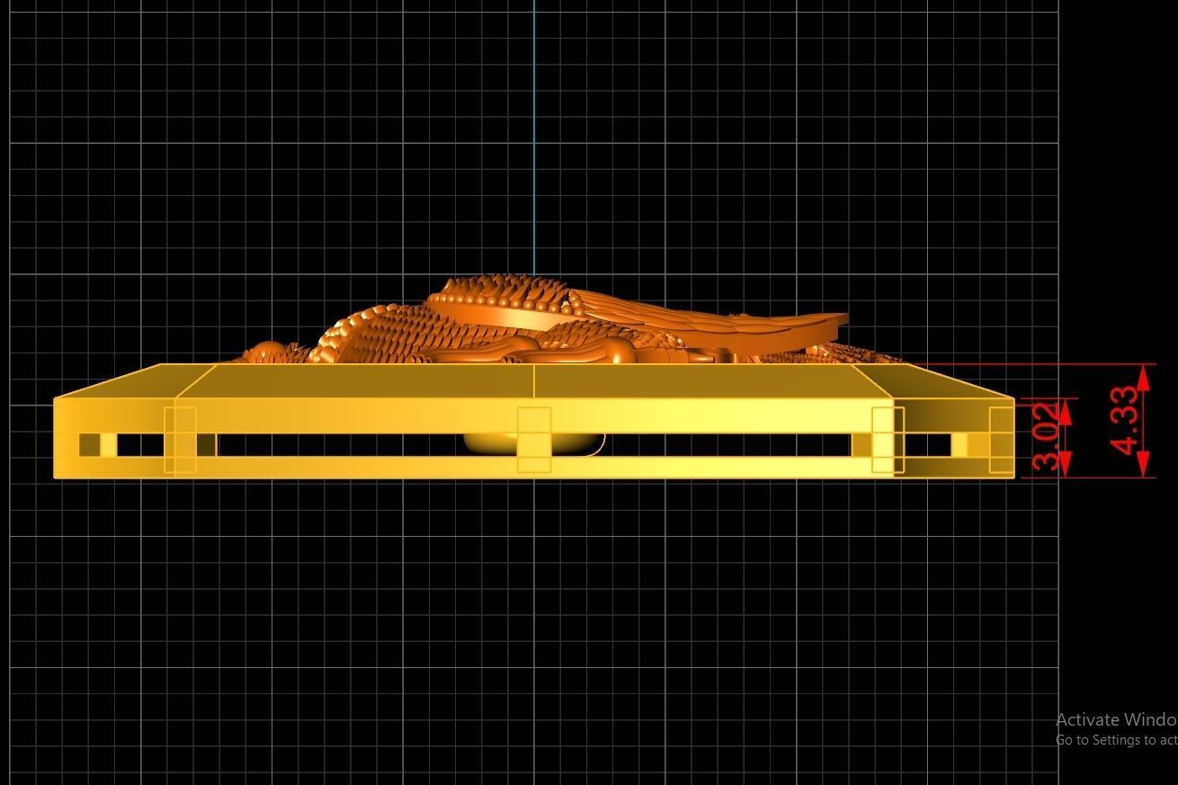 Neck Pendant Code-ANM025 3D print model_1