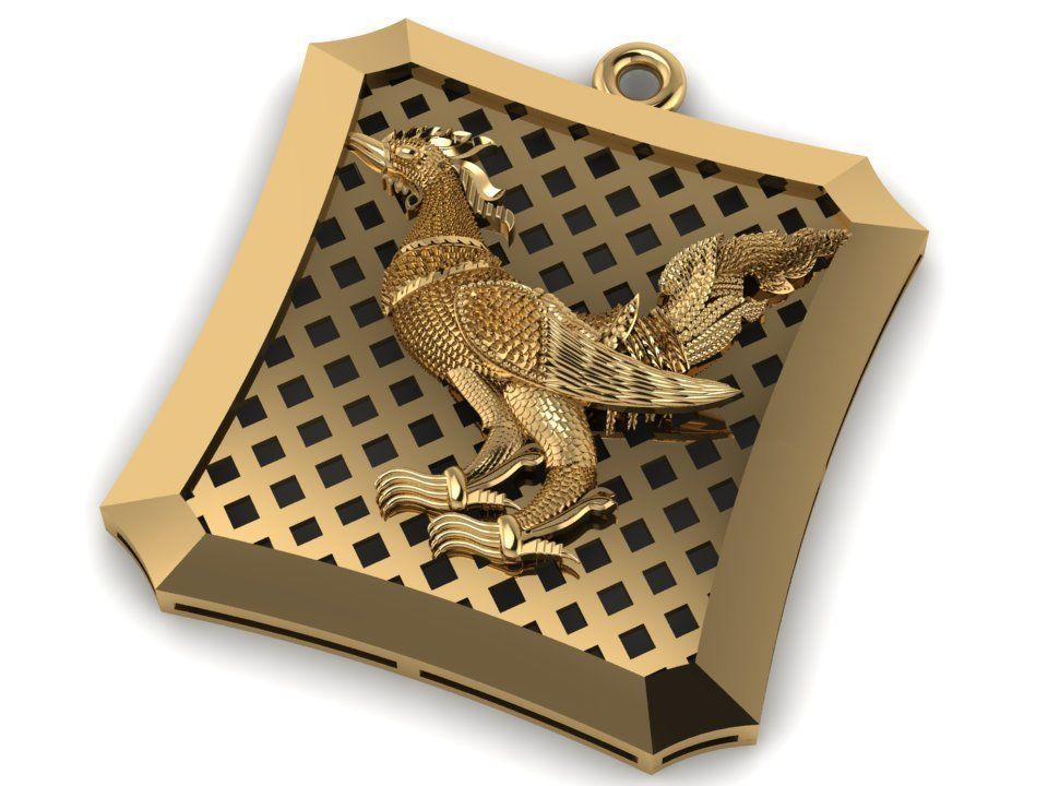 Neck Pendant Code-ANM025 3D print model_4