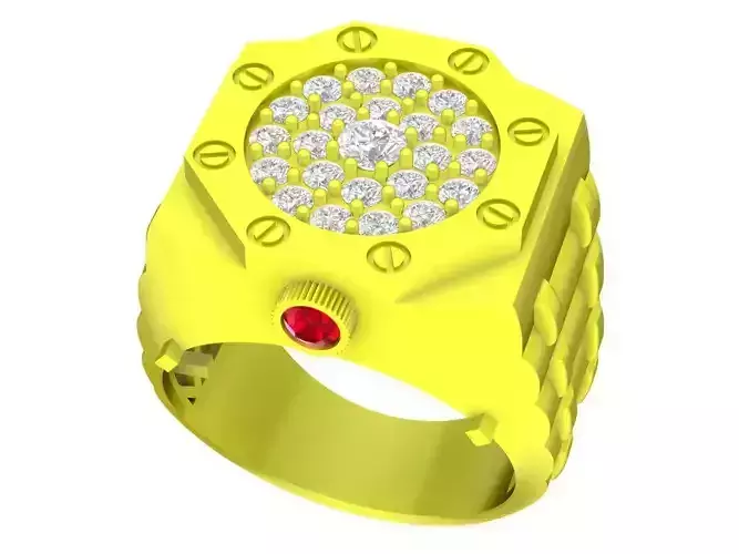 A6598 Luxury Diamond Fashion Men Ring