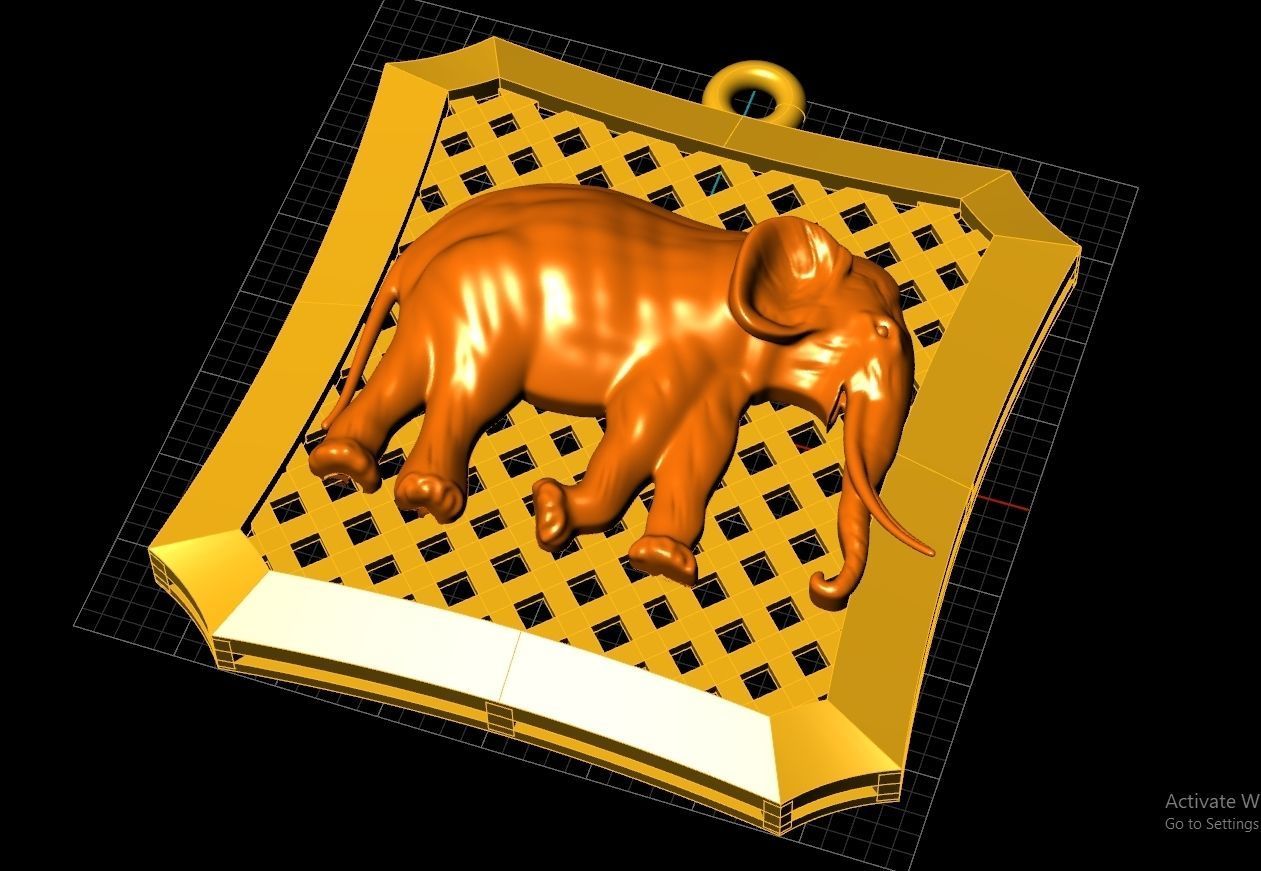 Neck Pendant Code-ANM029 3D print model_2