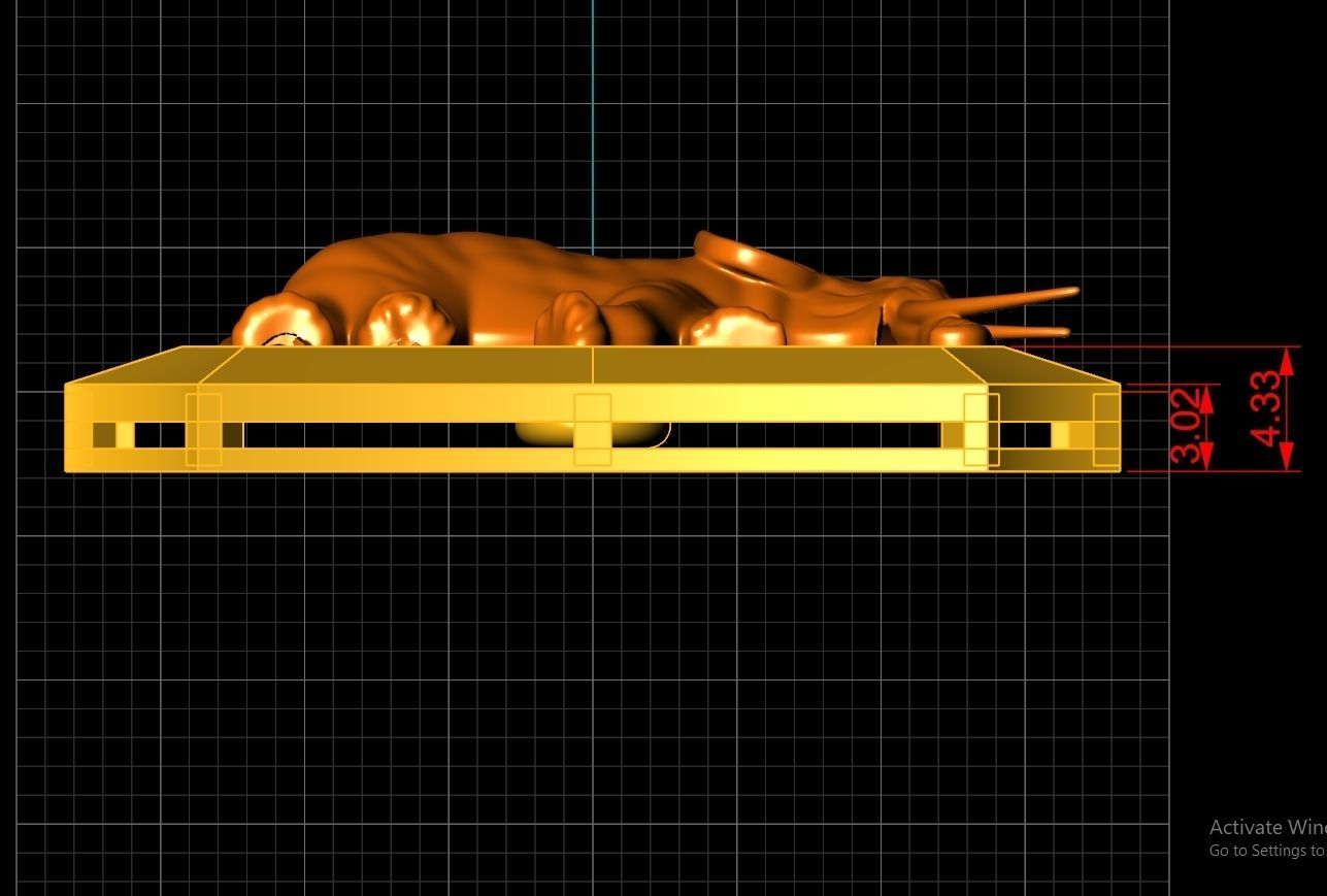 Neck Pendant Code-ANM029 3D print model_1