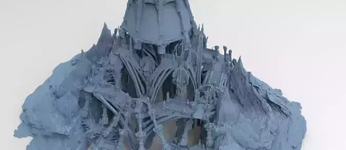 Ancient Crete Mountain Fortress structure