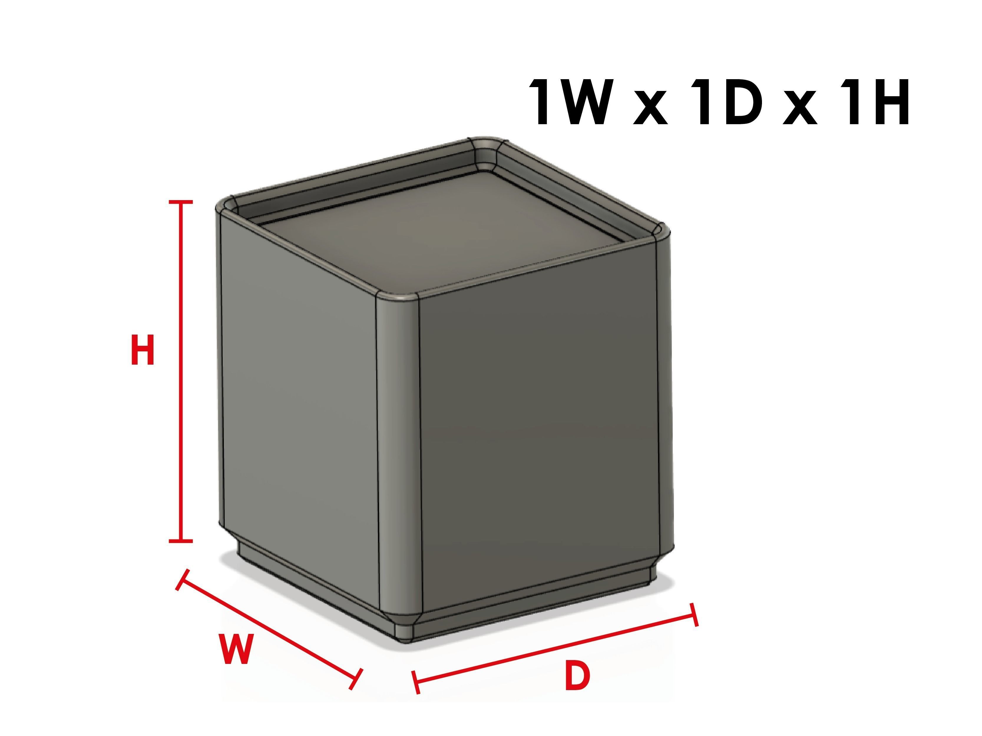 Gridfinity Boxes Filled-in Fusion 360 3D print model_1
