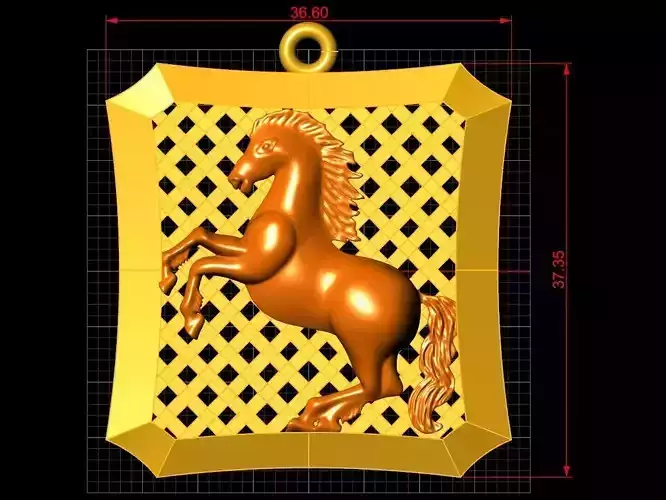 Horse Neck Pendant Code-ANM031