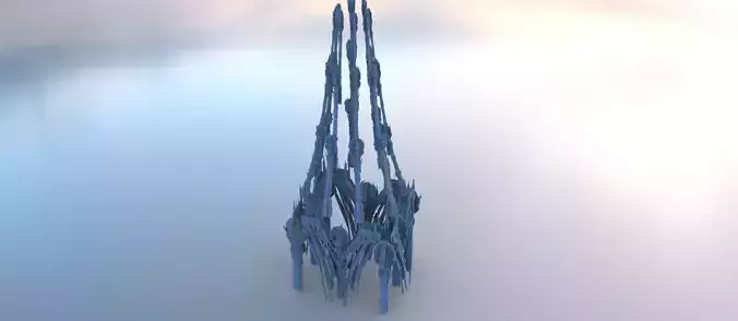 Ancient Crete Arena thin tower 3D model