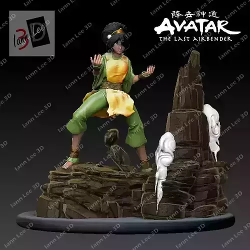 AVATAR AANG THE LAST AIRBENDER TOPH FAN ART 3D print model