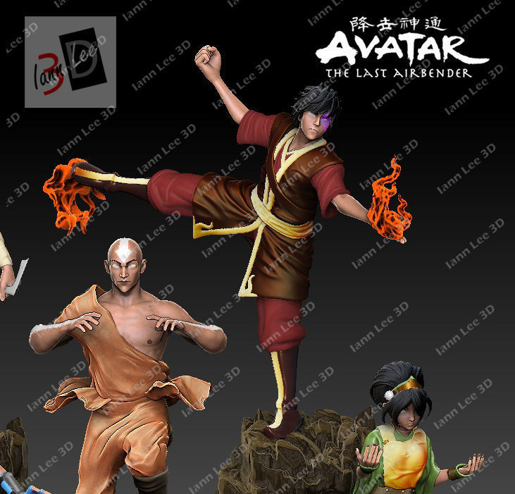 AVATAR AANG THE LAST AIRBENDER DIORAMA FAN ART 3D print model_7