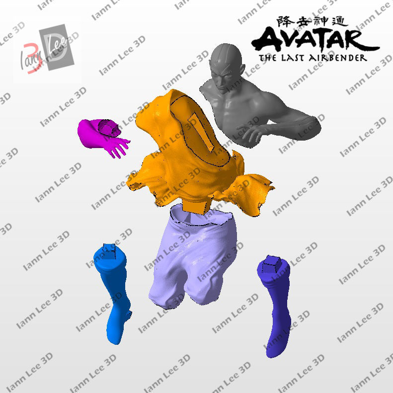 AVATAR AANG THE LAST AIRBENDER DIORAMA FAN ART 3D print model_10