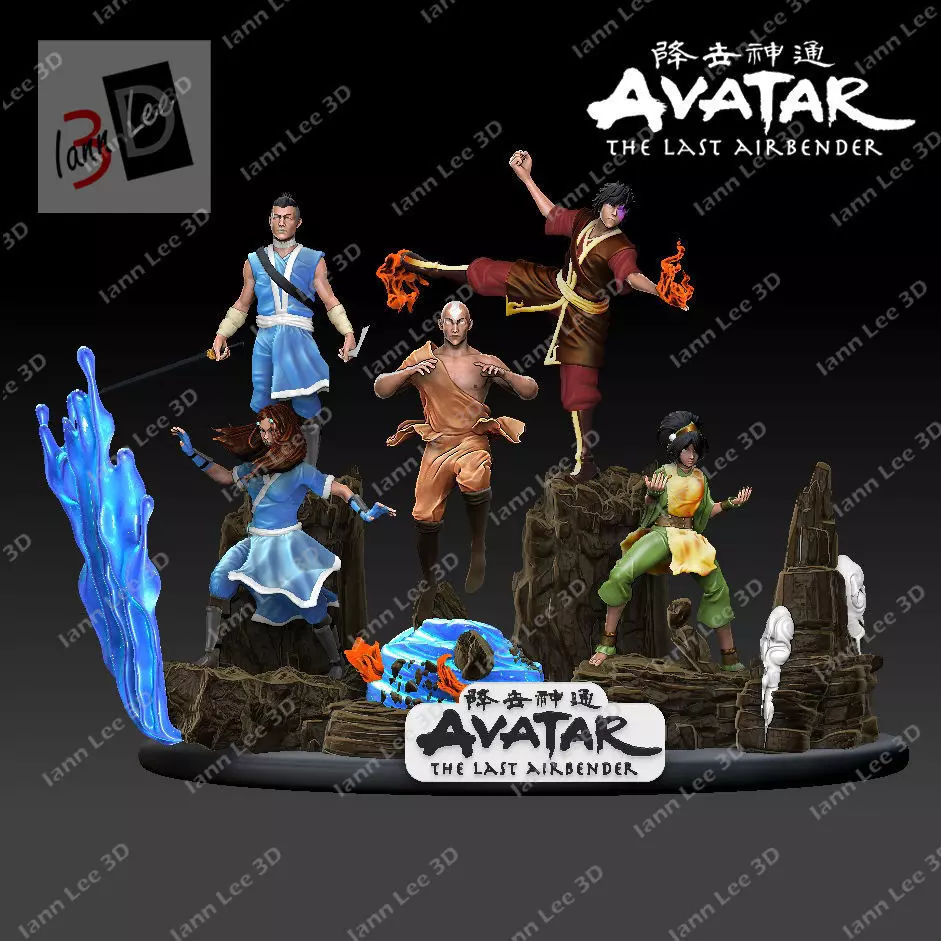 AVATAR AANG THE LAST AIRBENDER DIORAMA FAN ART 3D print model_0