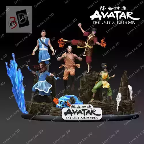AVATAR AANG THE LAST AIRBENDER DIORAMA FAN ART 3D print model