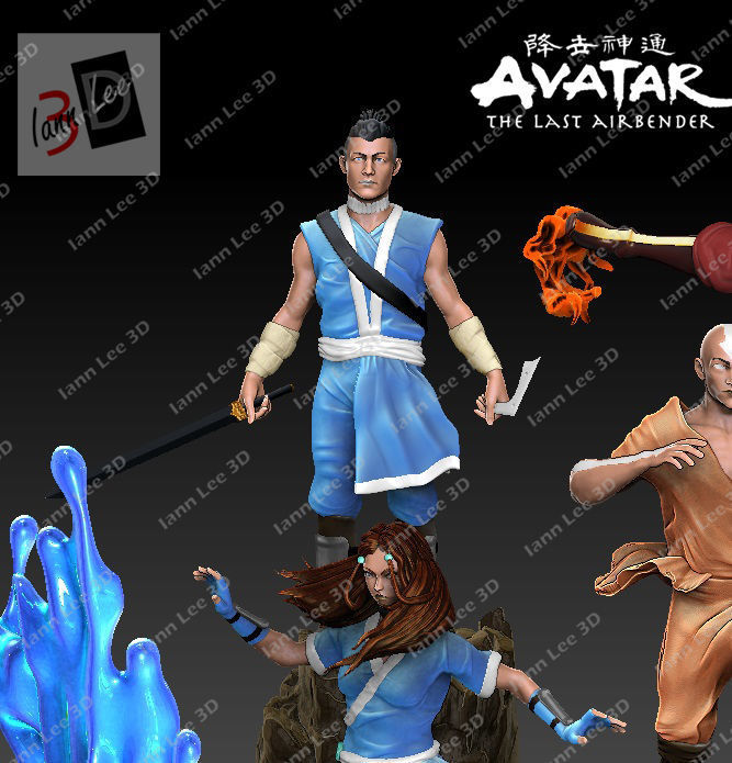 AVATAR AANG THE LAST AIRBENDER DIORAMA FAN ART 3D print model_8