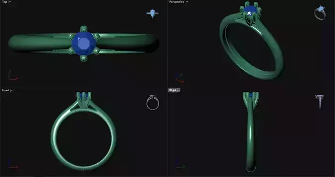 6 Prong Engagement Ring 