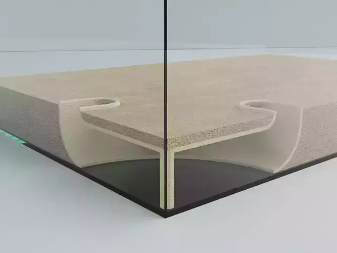 Underground corner tunnel for aquarium fish tank 3D print model