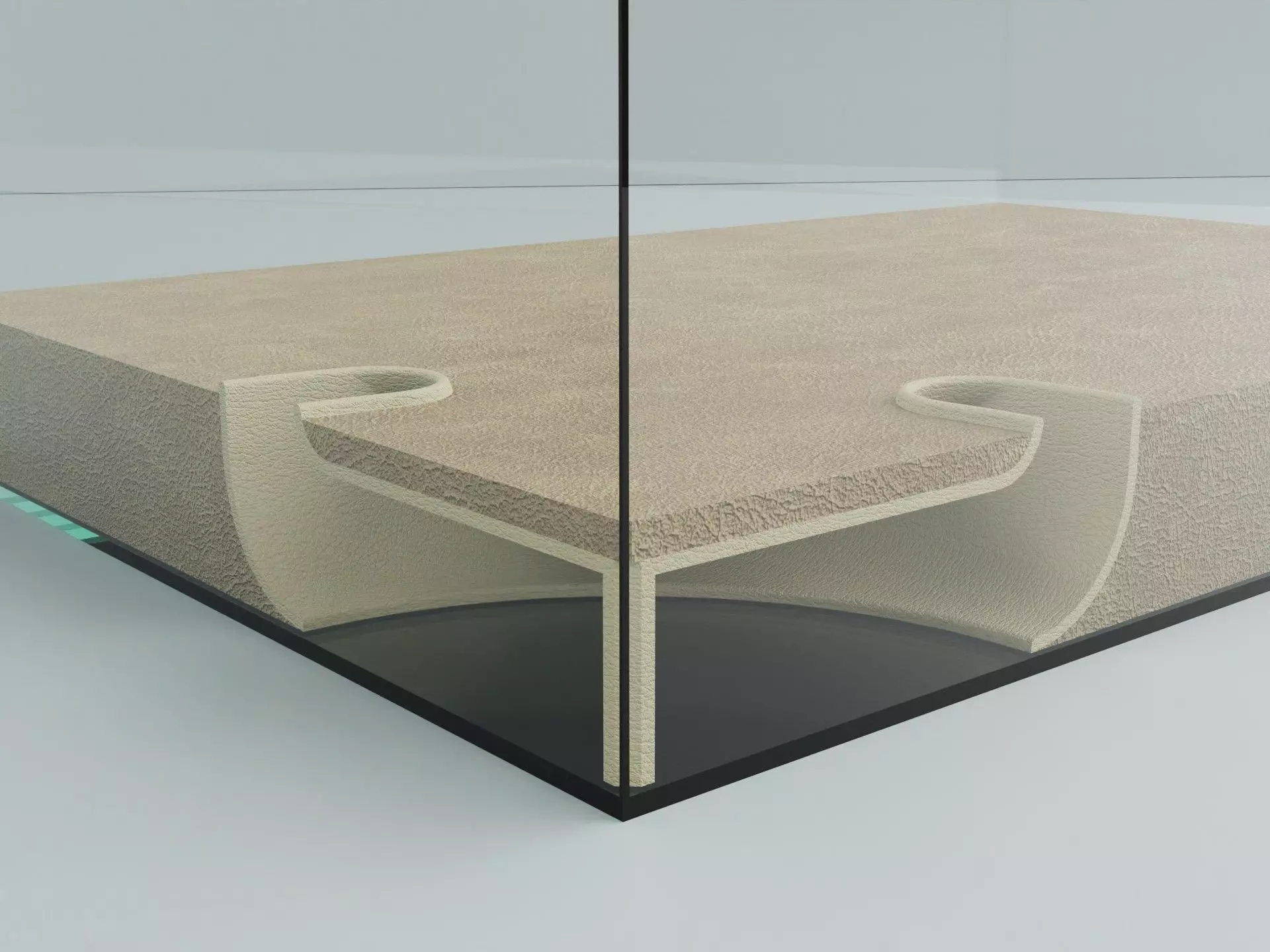 Underground corner tunnel for aquarium fish tank 3D print model_0