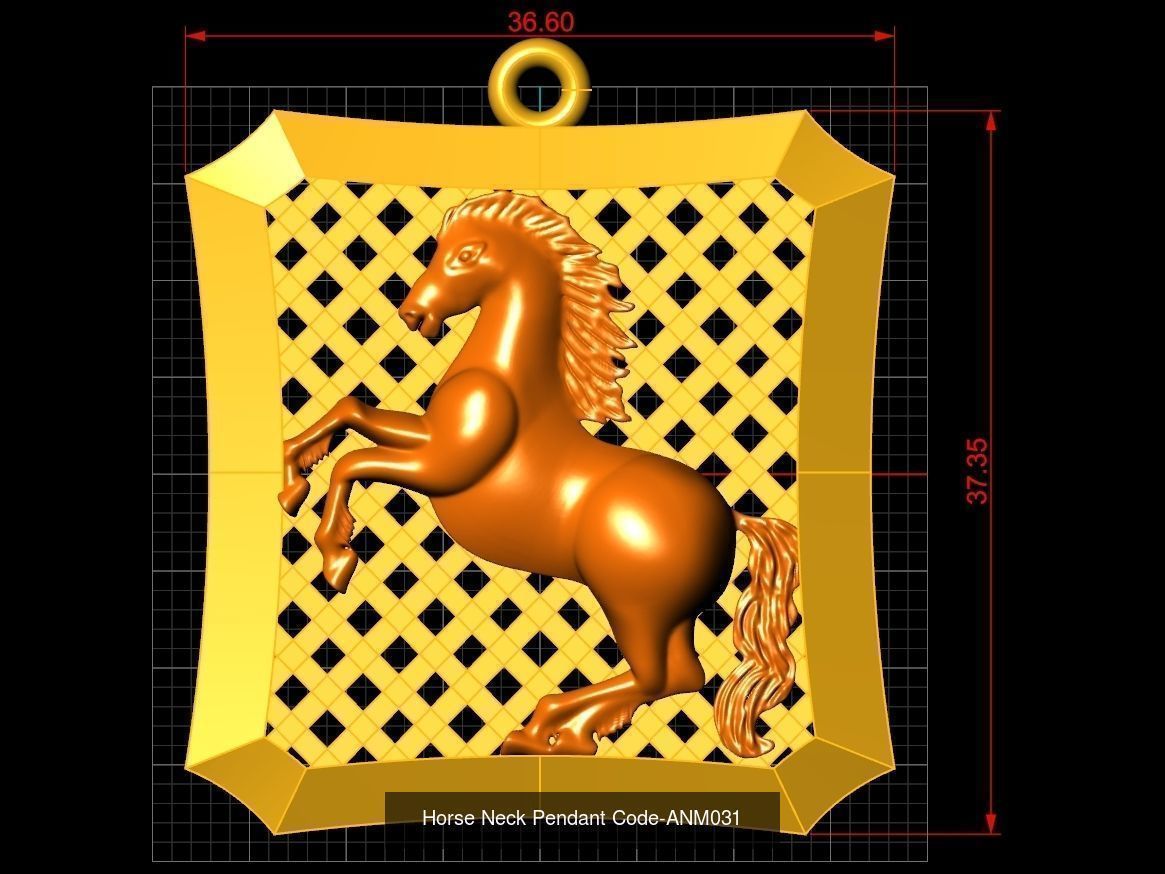 Neck Pendant SET Code-ANM001-ANM033 3D Model Collection_35