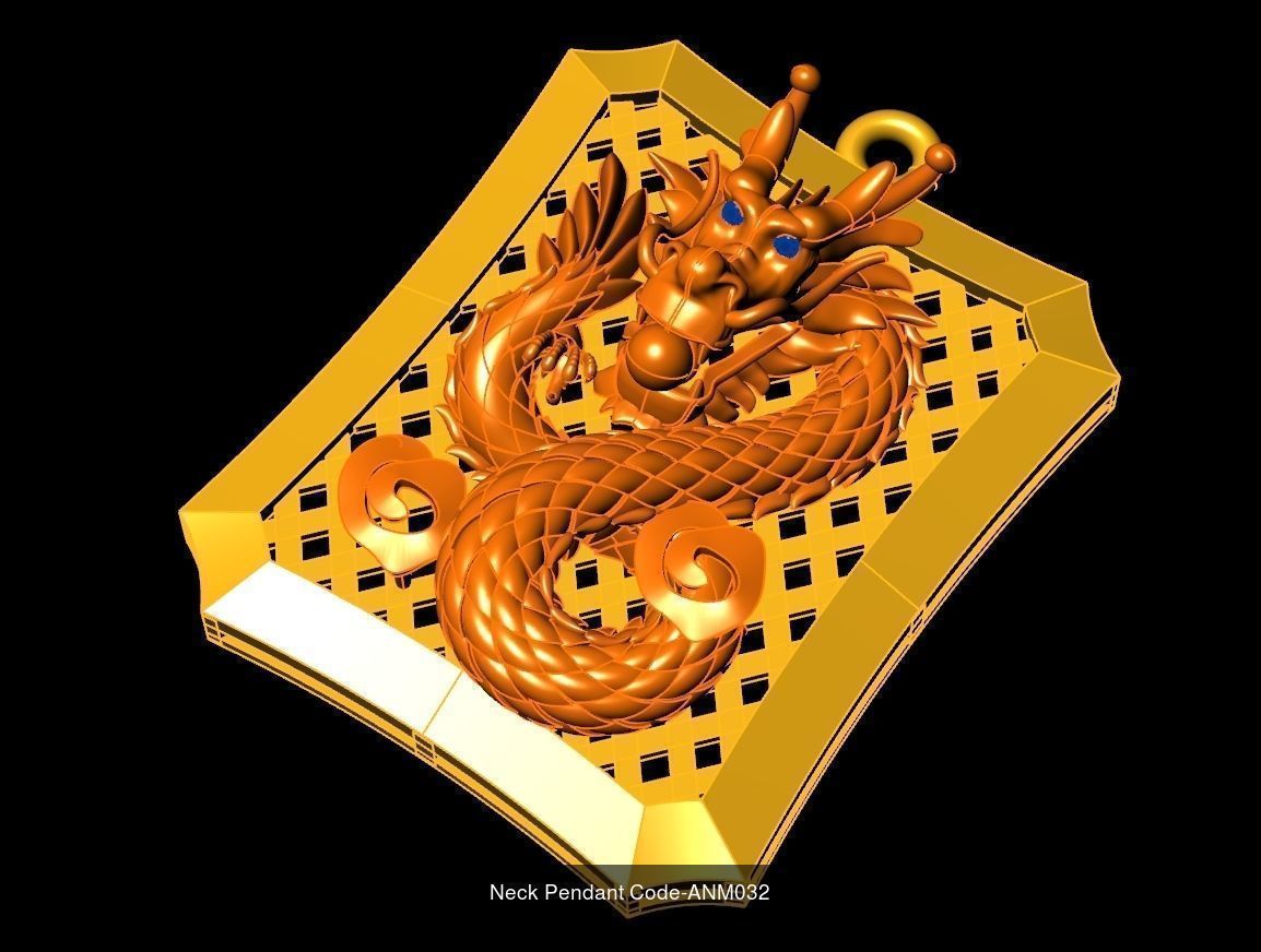 Neck Pendant SET Code-ANM001-ANM033 3D Model Collection_37