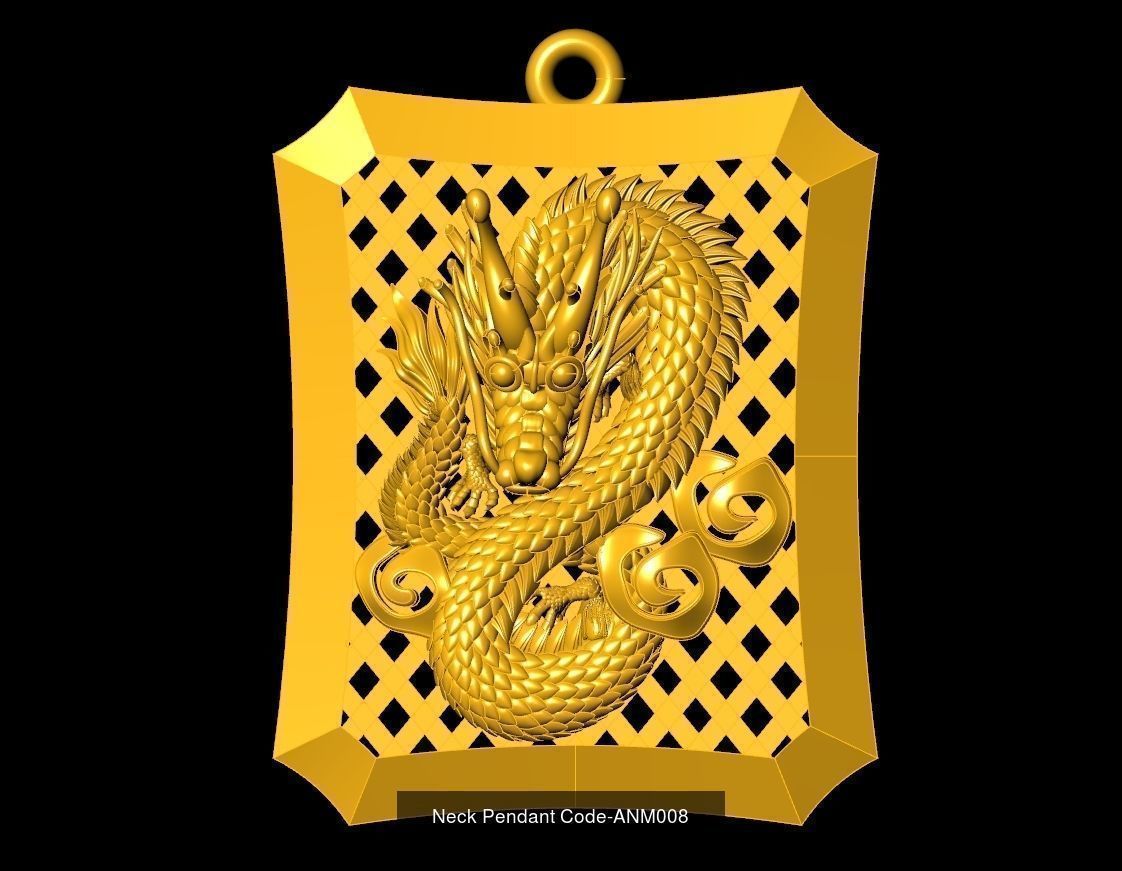 Neck Pendant SET Code-ANM001-ANM033 3D Model Collection_12