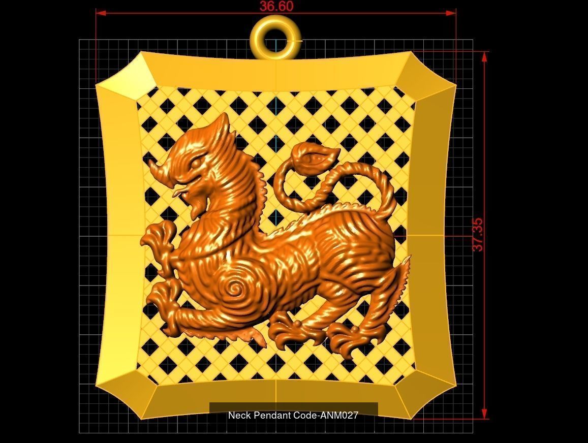 Neck Pendant SET Code-ANM001-ANM033 3D Model Collection_31