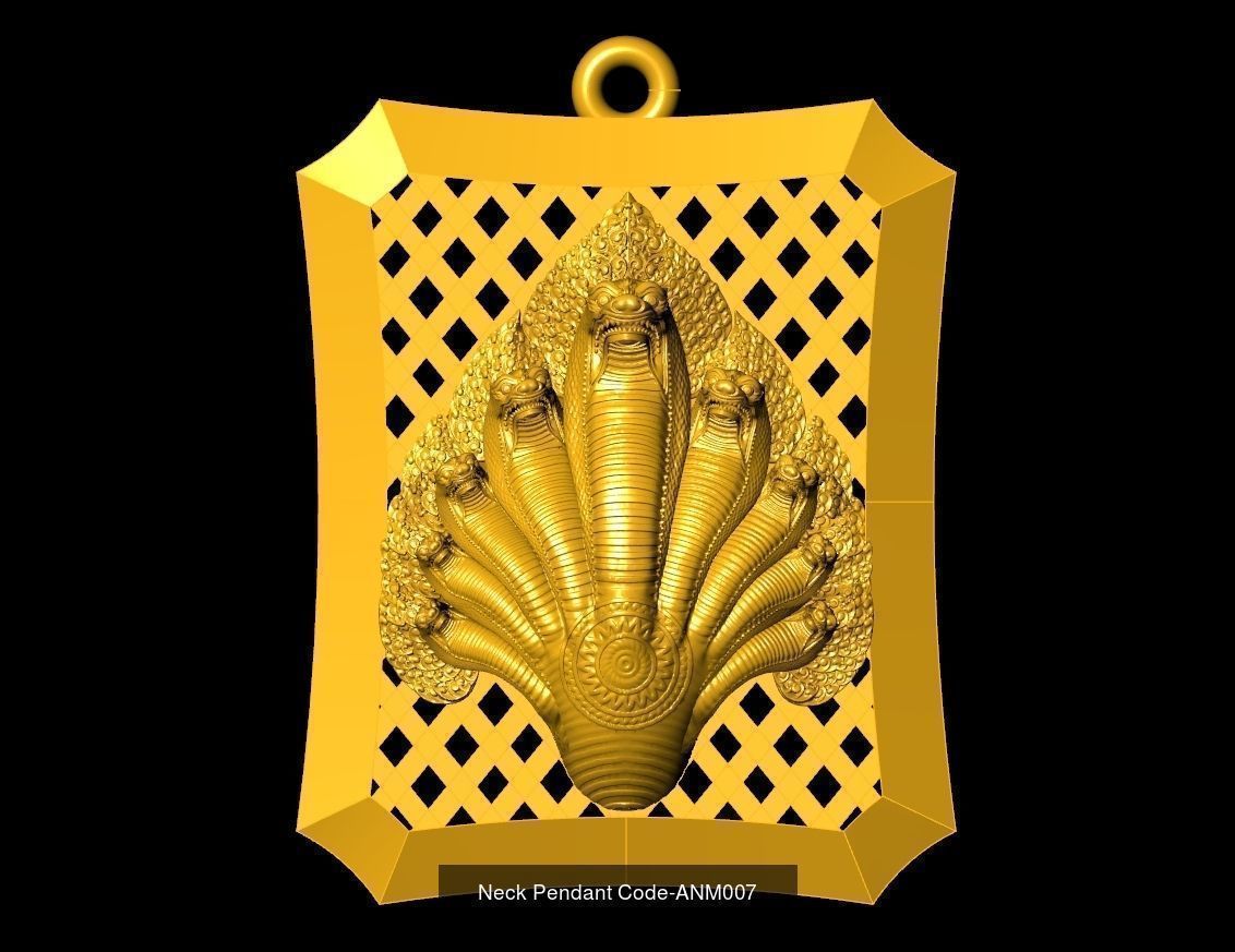 Neck Pendant SET Code-ANM001-ANM033 3D Model Collection_11