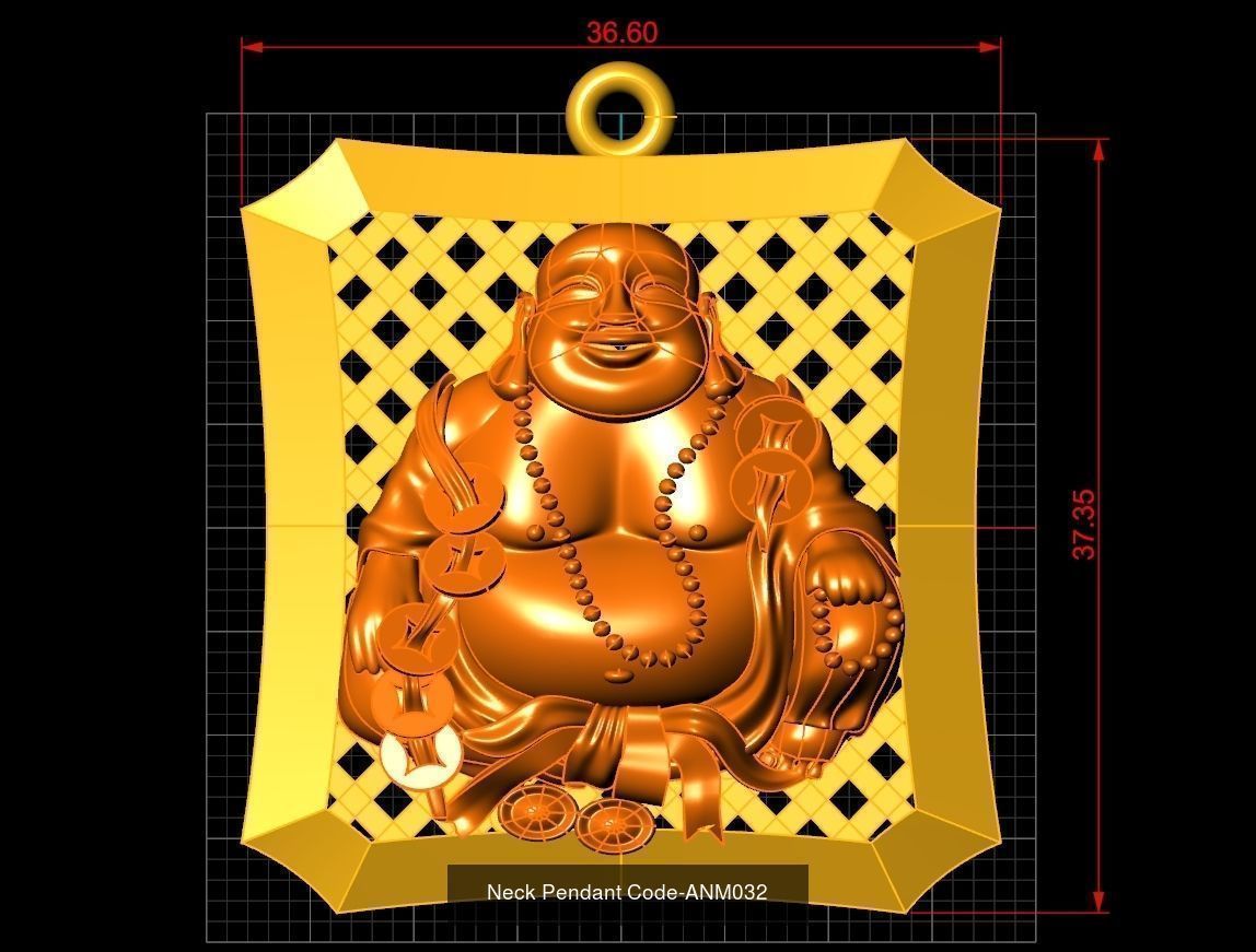 Neck Pendant SET Code-ANM001-ANM033 3D Model Collection_36