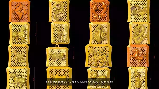 Neck Pendant SET Code-ANM001-ANM033