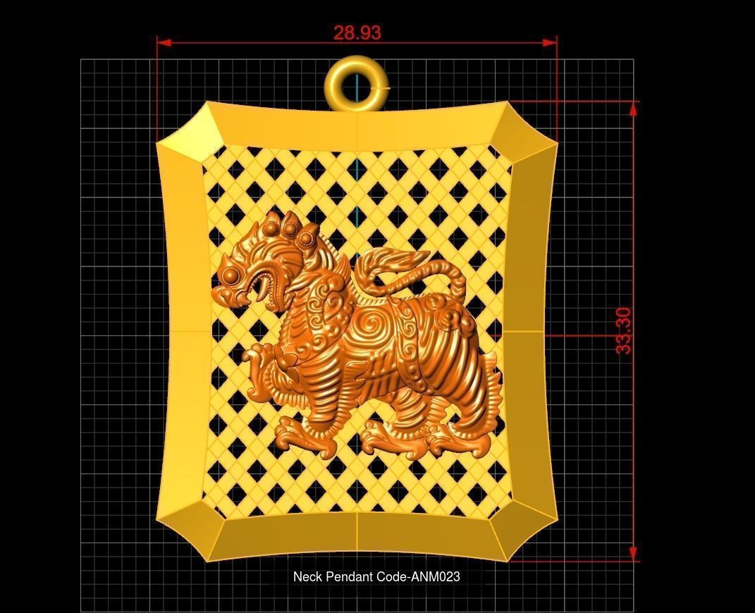 Neck Pendant SET Code-ANM001-ANM033 3D Model Collection_27