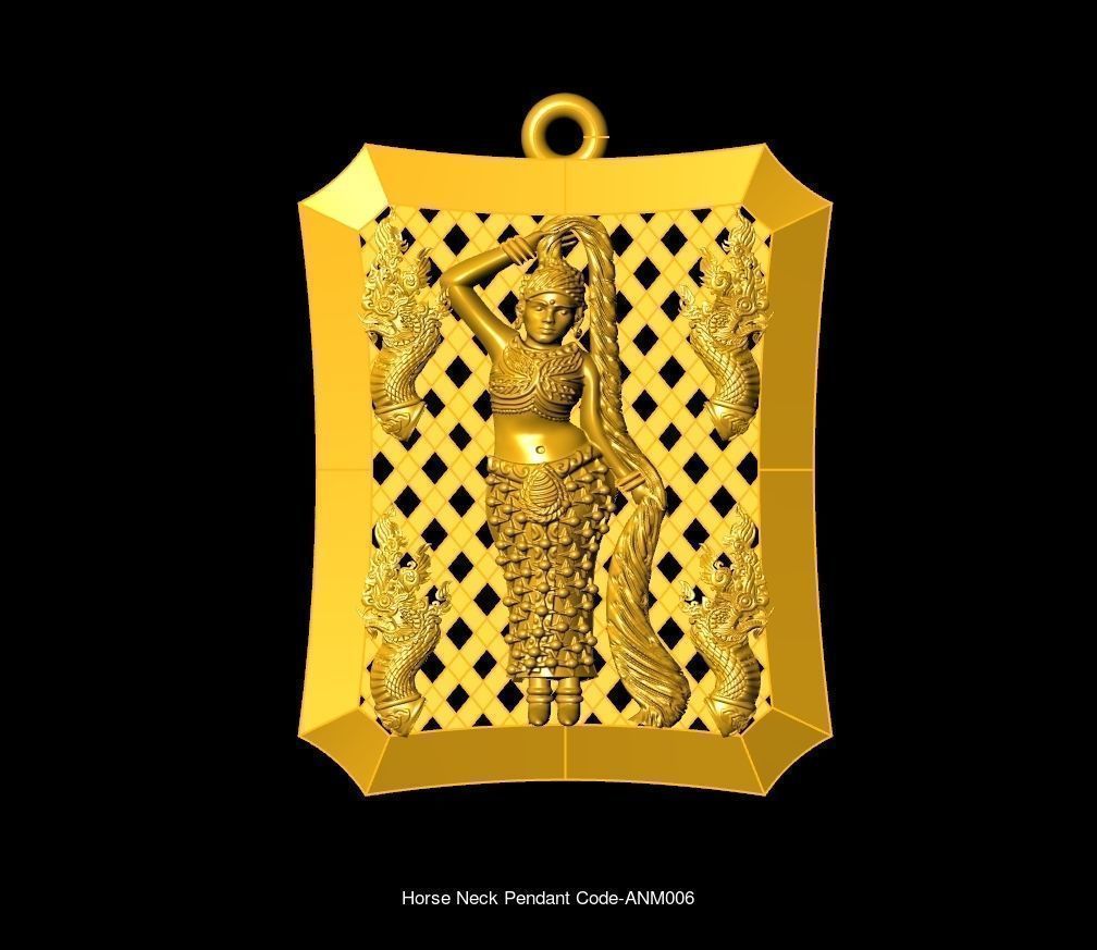 Neck Pendant SET Code-ANM001-ANM033 3D Model Collection_10