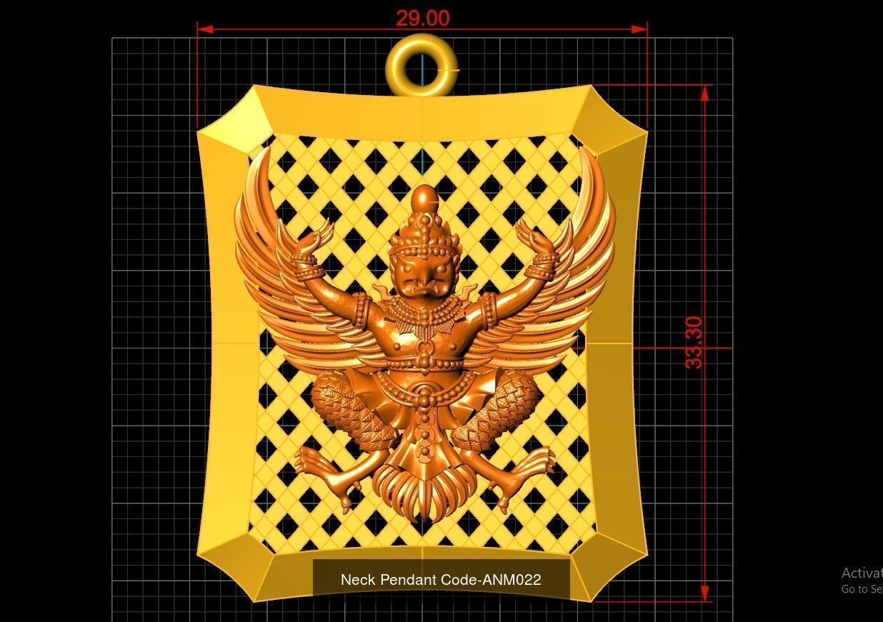 Neck Pendant SET Code-ANM001-ANM033 3D Model Collection_26