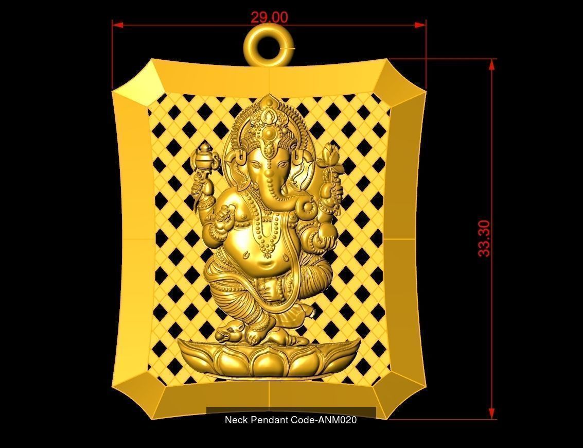 Neck Pendant SET Code-ANM001-ANM033 3D Model Collection_24