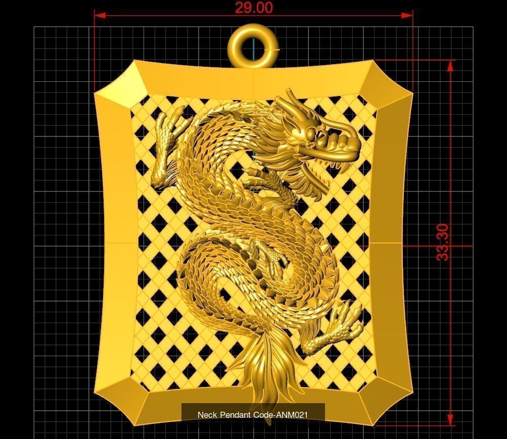 Neck Pendant SET Code-ANM001-ANM033 3D Model Collection_25