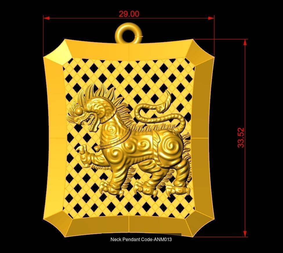 Neck Pendant SET Code-ANM001-ANM033 3D Model Collection_17