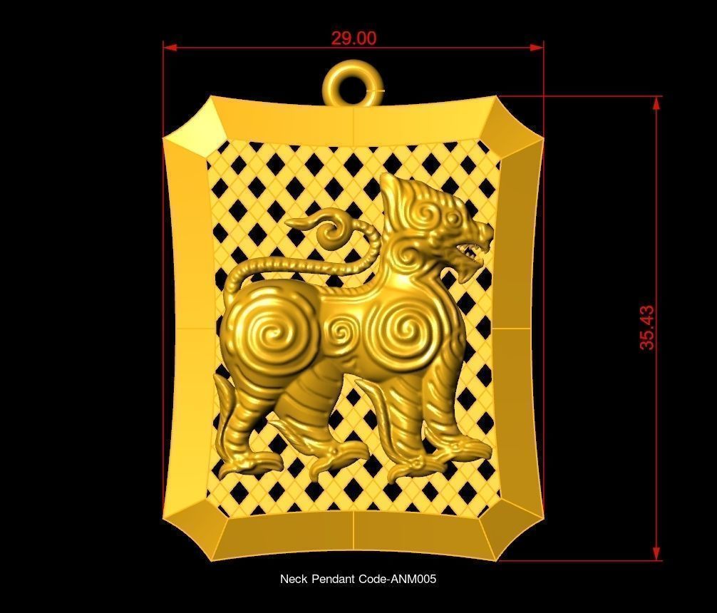 Neck Pendant SET Code-ANM001-ANM033 3D Model Collection_9