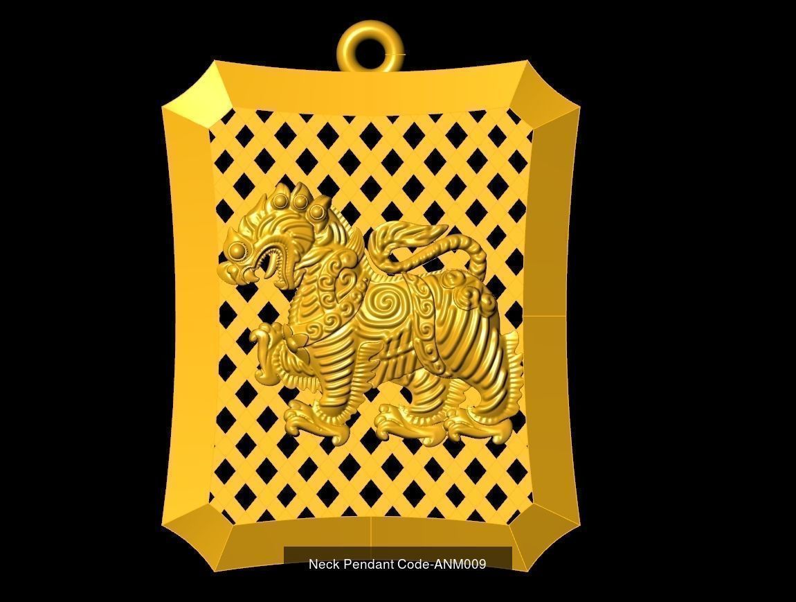 Neck Pendant SET Code-ANM001-ANM033 3D Model Collection_13