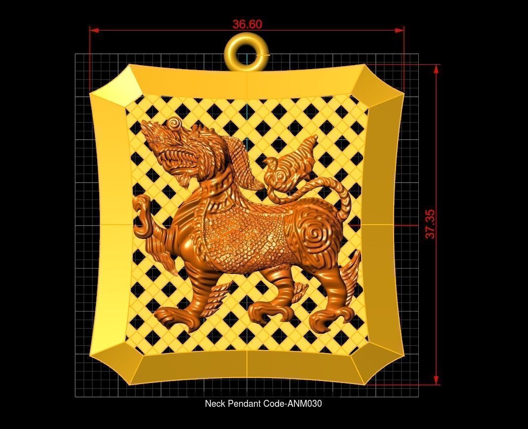 Neck Pendant SET Code-ANM001-ANM033 3D Model Collection_34